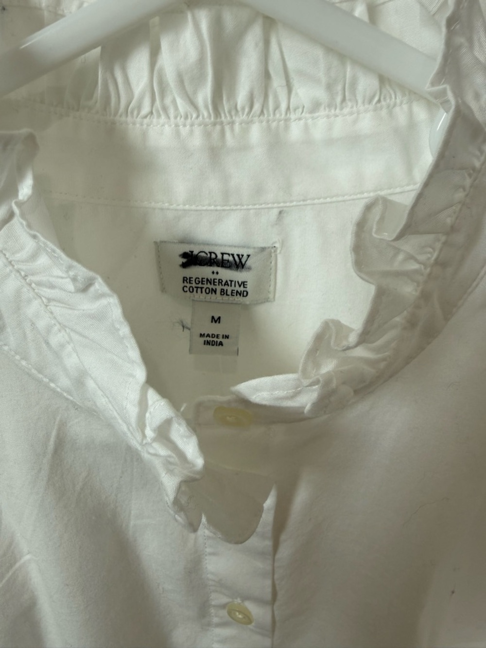 NWT Ruffle button-up top size M - Picture 5 of 5